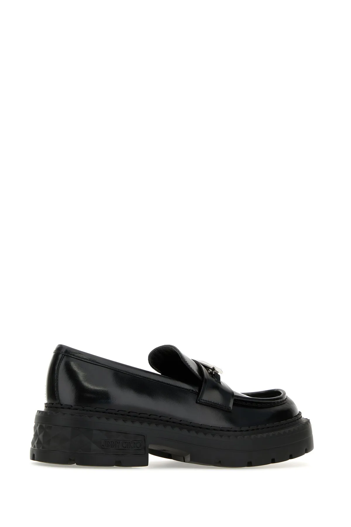 Black leather Marlow loafers